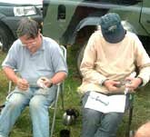 Picture of volunteers recording measurements